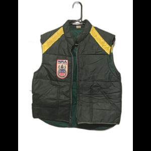 Padded Zip Up Vest With Vintage NRA Junior Patch